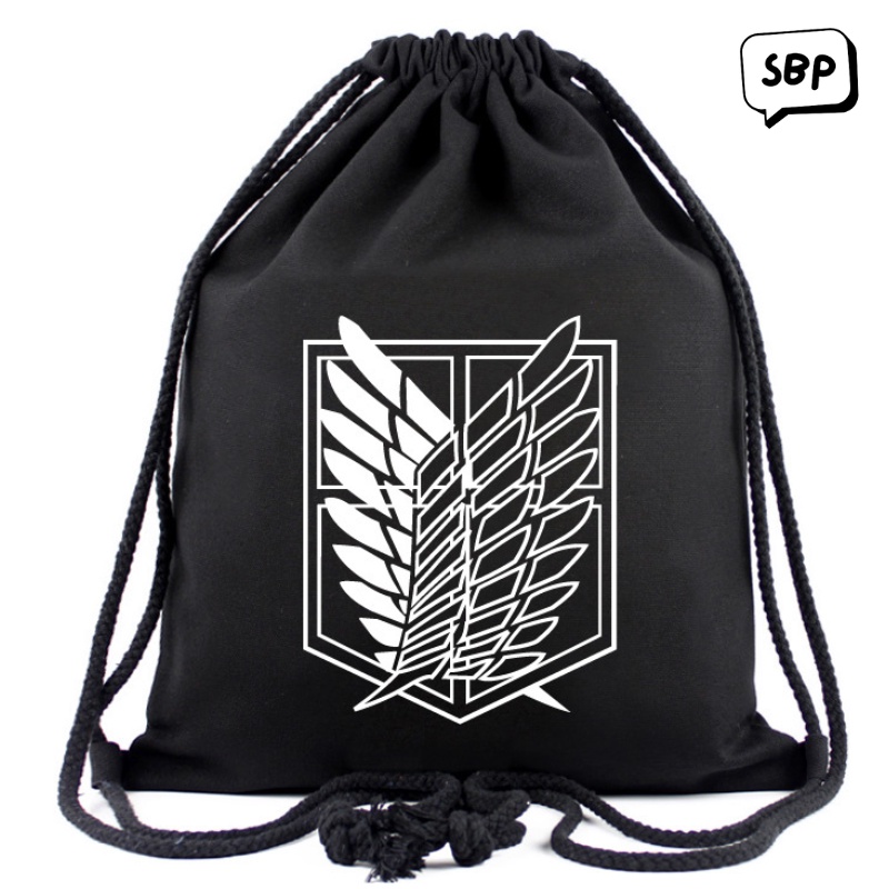 Tas Serut Anime  Attack On Titan Ransel Travel Kasual Tas  Pria Wanita Terbaru Kekinian