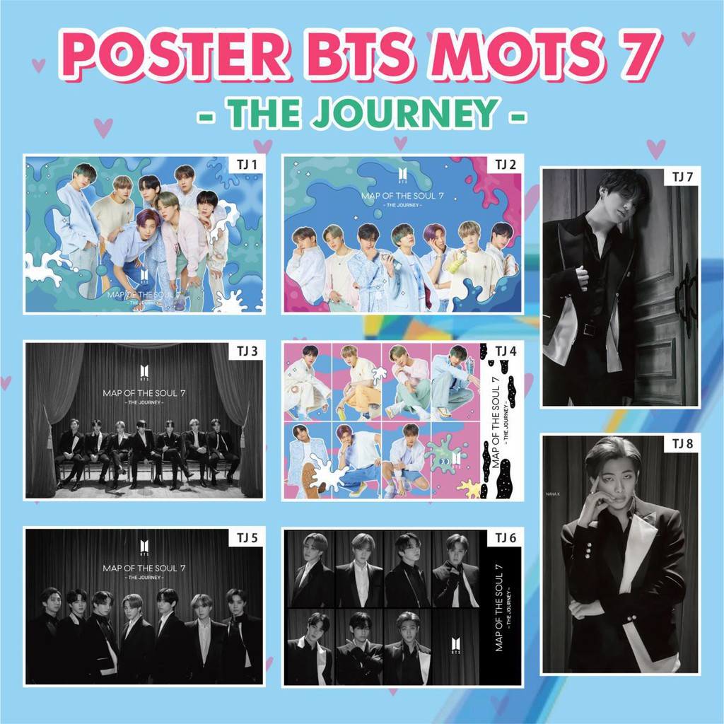 POSTER BTS MOTS 7 THE JOURNEY JIMIN V SUGA JUNGKOOK RM JIN JHOPE KPOP