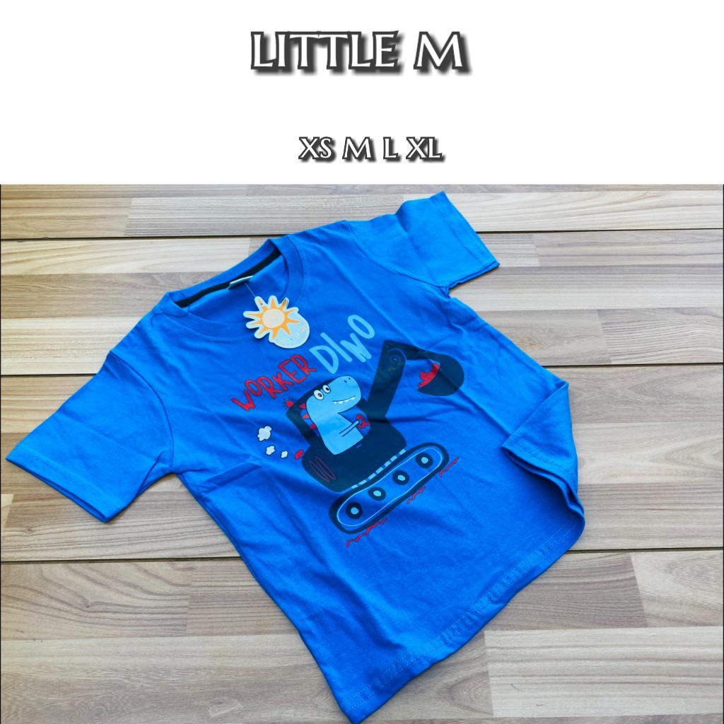 kaos little m biru25