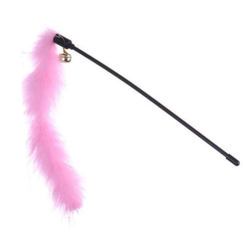 Mainan kucing bulu cat teaser cat toys stick lonceng krincing pendek