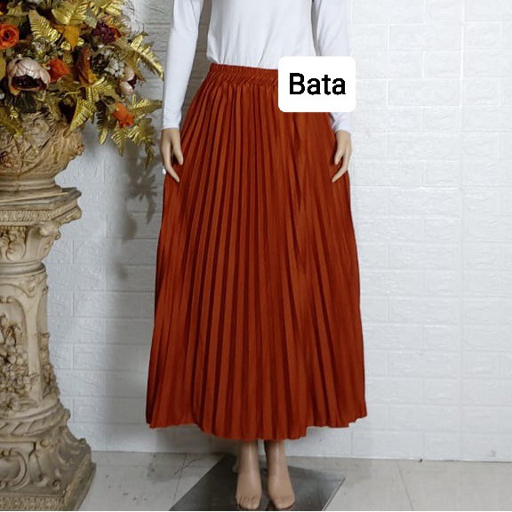 GS-ROK PLISKET PREMIUM /ROK PANJANG MUSLIM/ ROK MAYUNG BAHAN HYGET PREMIUM GRADE A-BATA