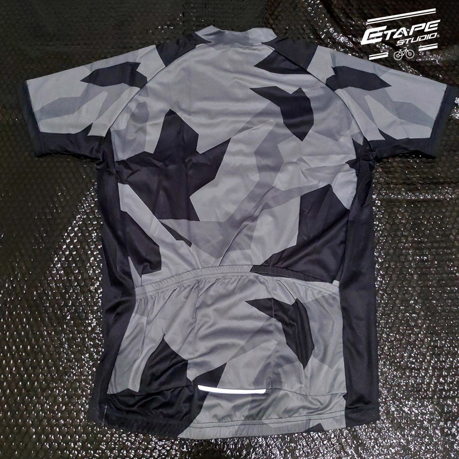 Jersey Road Bike Black Grey Camo Baju Sepeda MTB SELI