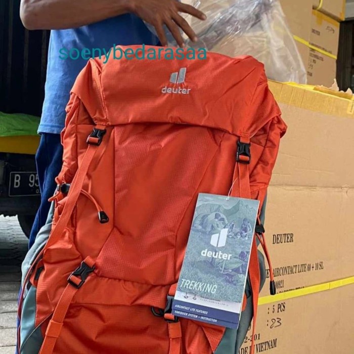 Alan - deuter aircontact lite 60 + 10 sl 60l 60 liter tas gunung impor ori
