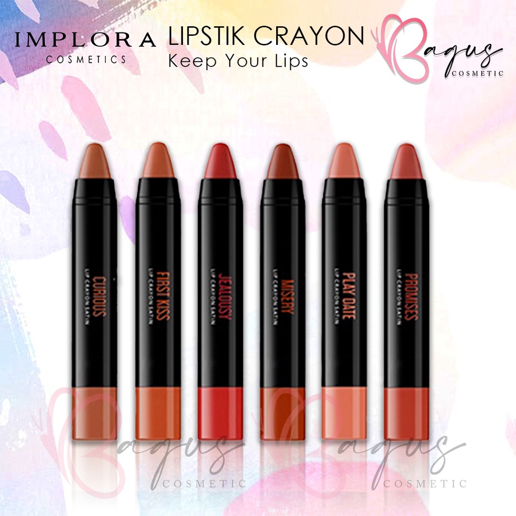 ⭐BAGUS⭐ IMPLORA Lip Crayon Satin | Lipstick Pigmented