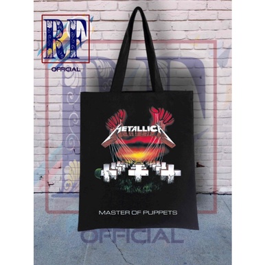 Tote bag band METALLICA MASTER OF PUPPETS / totebag tas jinjing sling bags waistbag / tas ransel sle