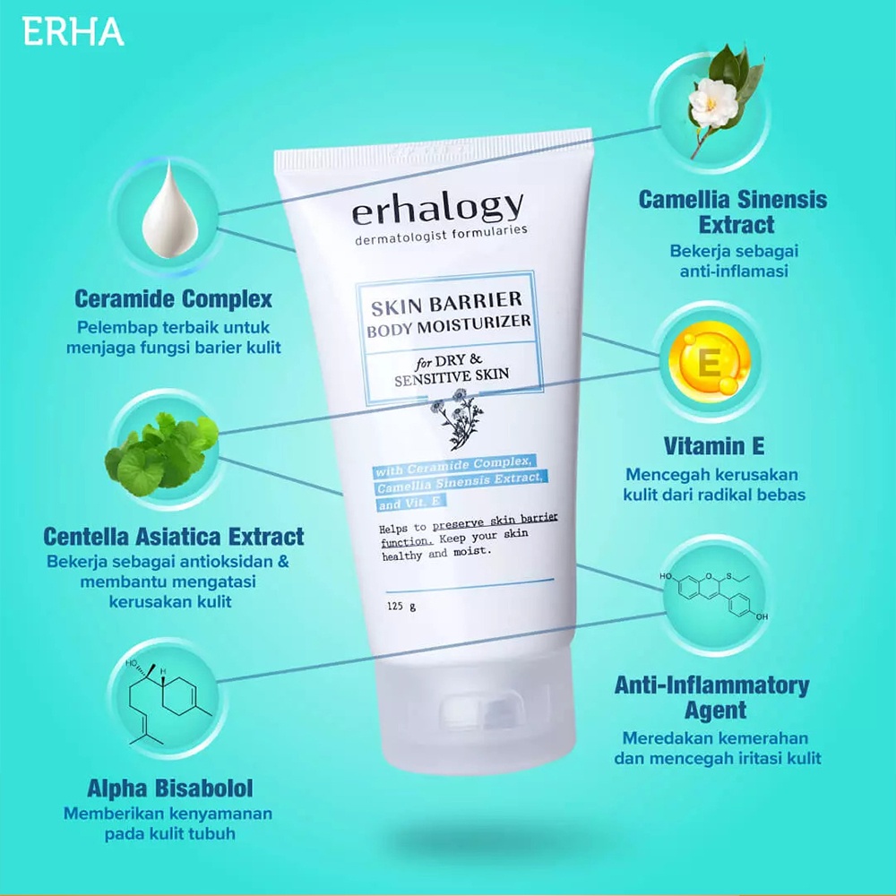 ERHALOGY Gentle Skin Barrier Body Moisturizer 125G