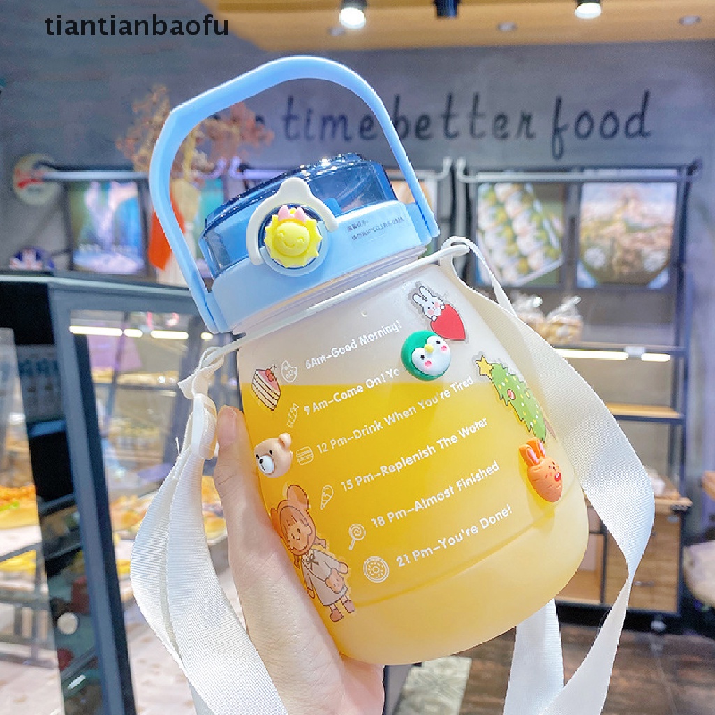 Botol Air Minum Kapasitas Besar 1300ml Bahan PP Ramah Lingkungan Anti Jatuh Untuk Anak Perempuan