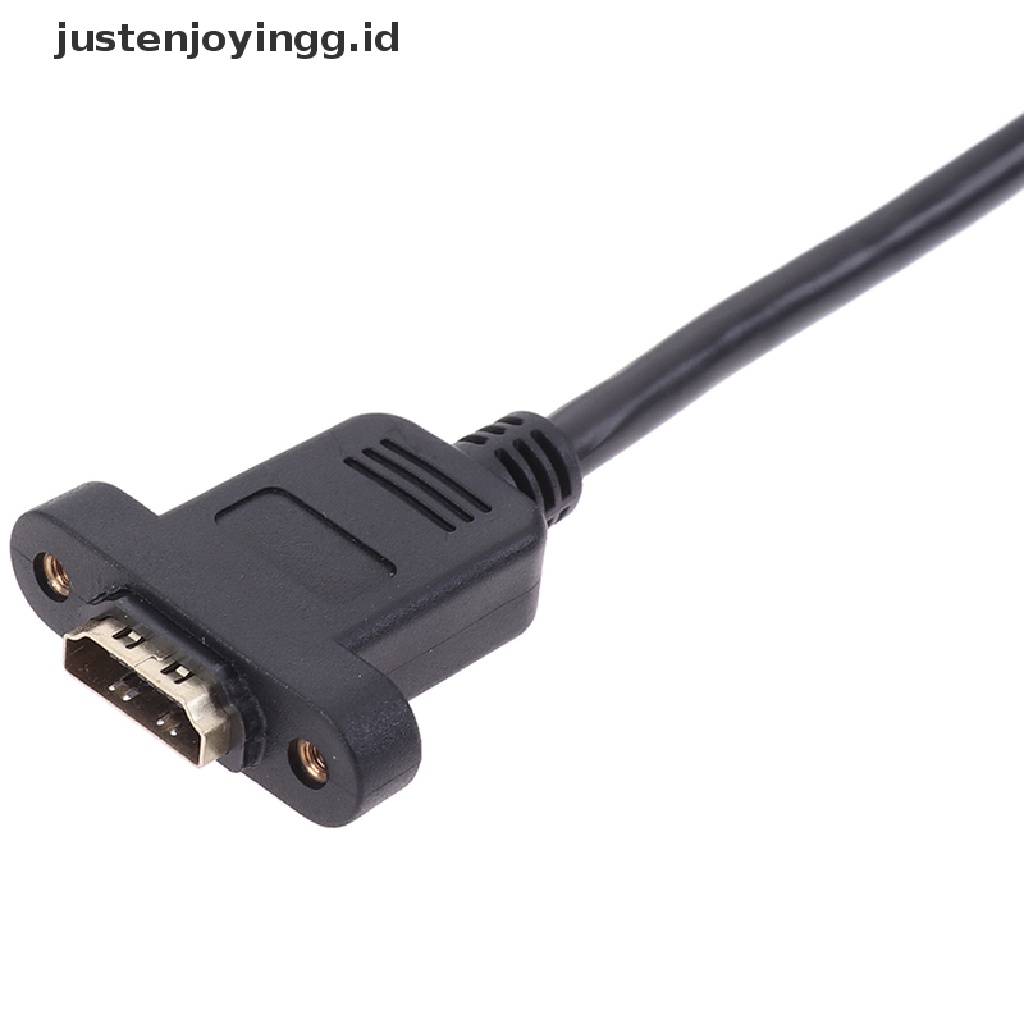 1pc Kabel Extension HDMI Male Ke Female Lapis Emas Dengan Sekrup