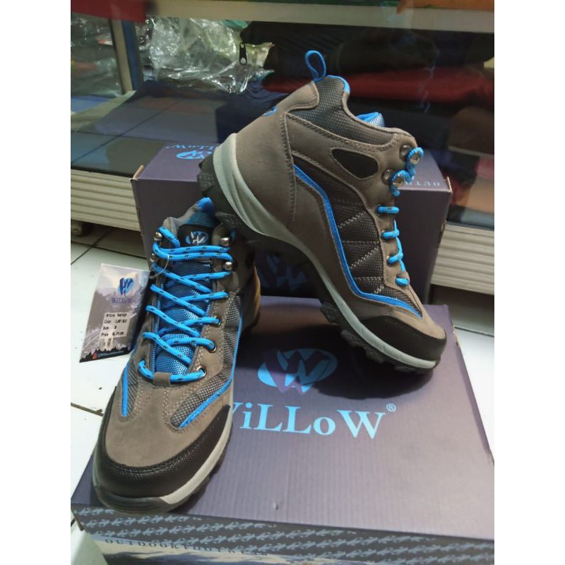 Sepatu gunung willow panther grey/blue sepatu outdoor willow sepatu tracking willow panther woman