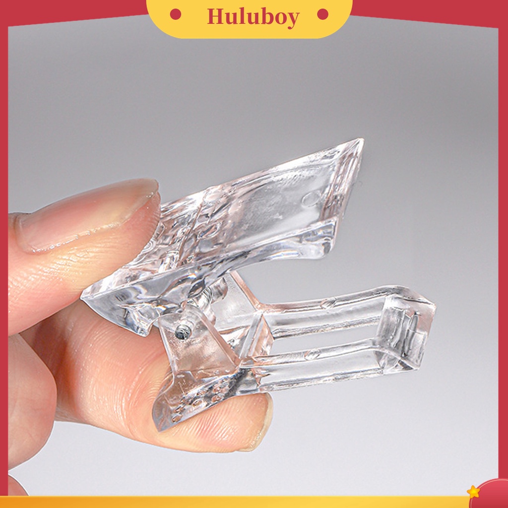 Huluboy Huluboy♡ 10pcs Klip Pembentuk Kuku Extension Bahan Resin Tahan Lama Untuk Pemula