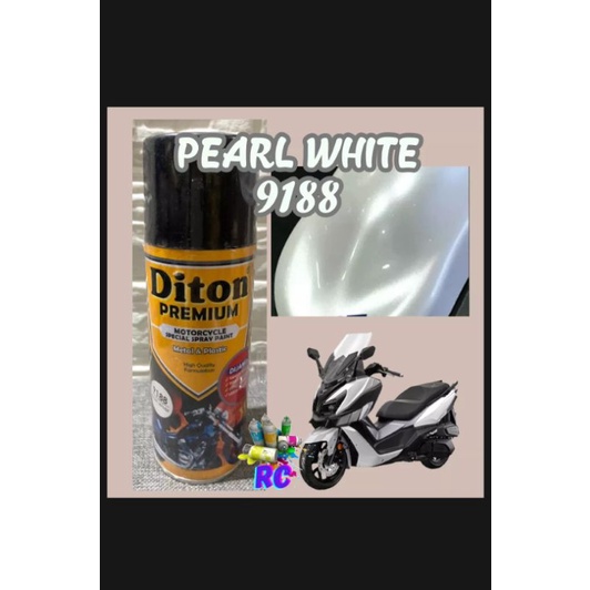 Pilok Cat Diton Premium Pearl White (9188) Putih Mutiara 400cc. Tahan Bensin.Tidak Retak..Cat Sempro