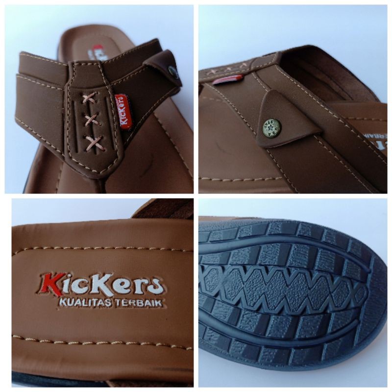 SANDAL JAPIT PRIA KULIT KICKERS | SANDAL JEPIT KICKERS | SANDAL KULIT PRIA