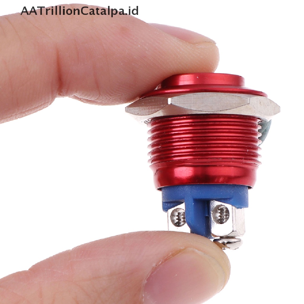 Aatrillioncatalpa 1Pc Saklar Tombol Tekan Momentary 16mm Anti Air