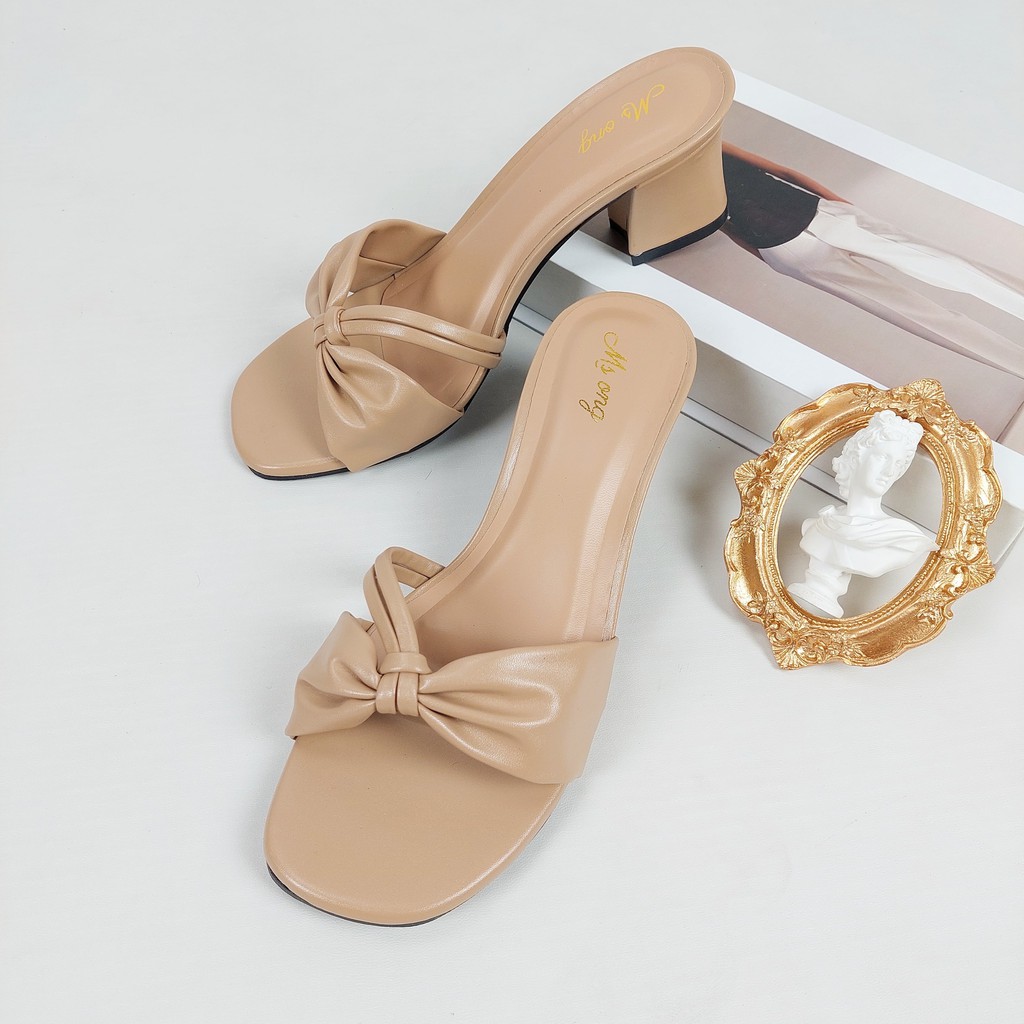 BBS MSH 04 Sandal High Heels Hak Tahu Pita Tiga Wanita Impor Murah