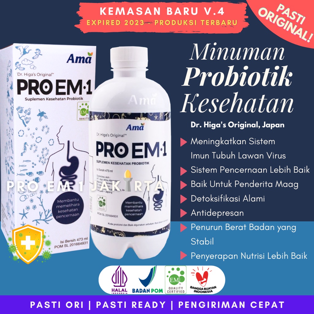PRO-EM 1 / PROEM1 Probiotik (BPOM Certified) - Kemasan Baru JAKARTA OFFICIAL