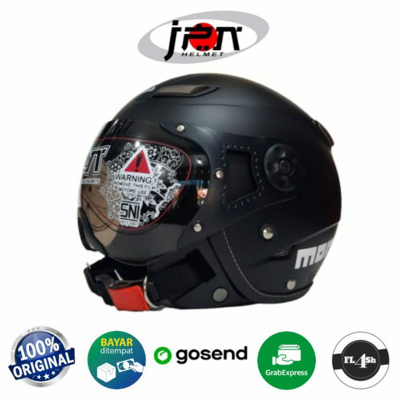 Helm JPN Momo Pilot Kawai Original Hitam doff