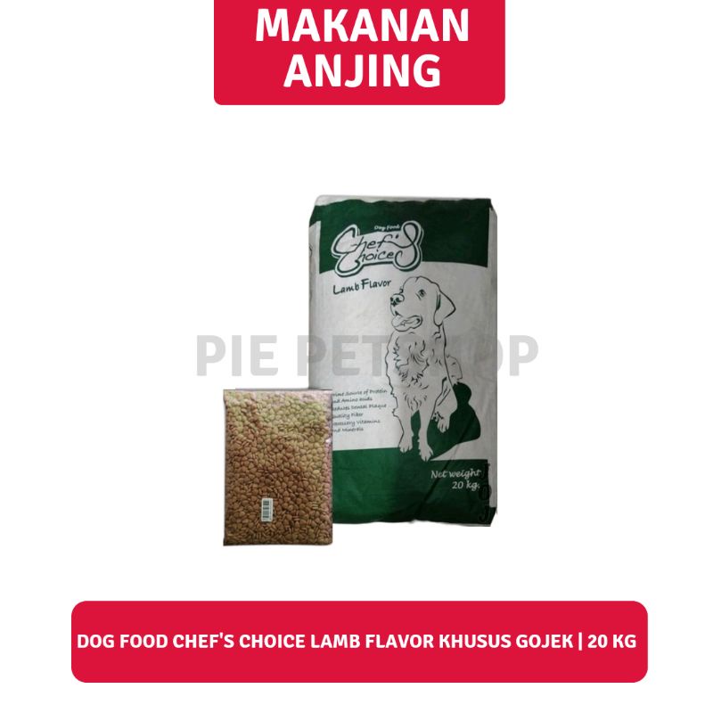 Makanan anjing - Dog food Chef's choice lamb flavor khusus gojek | 20 kg