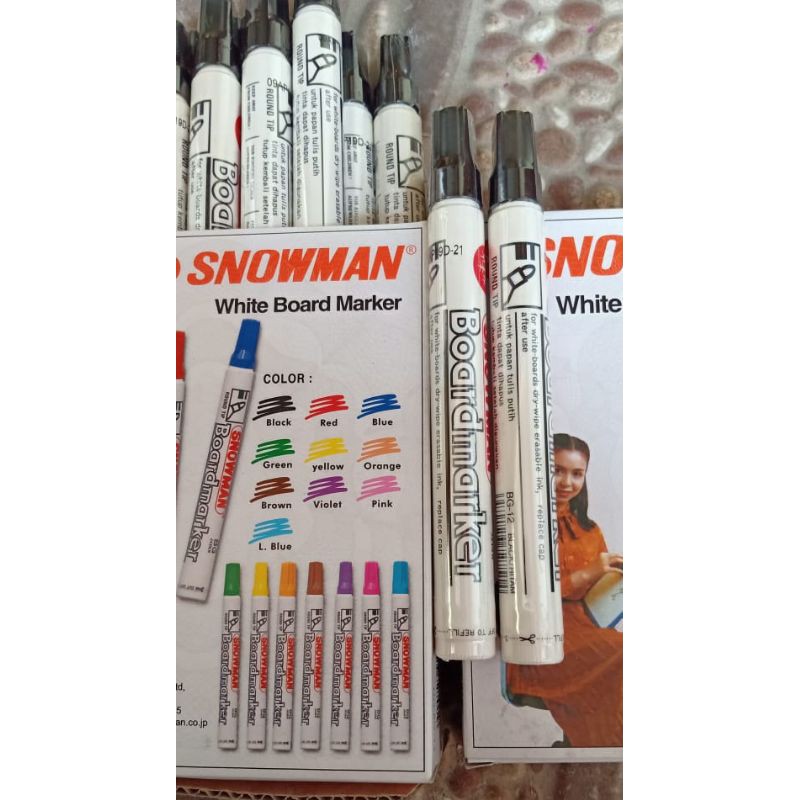 

spidol papan tulis snowman / boardmarker black white board