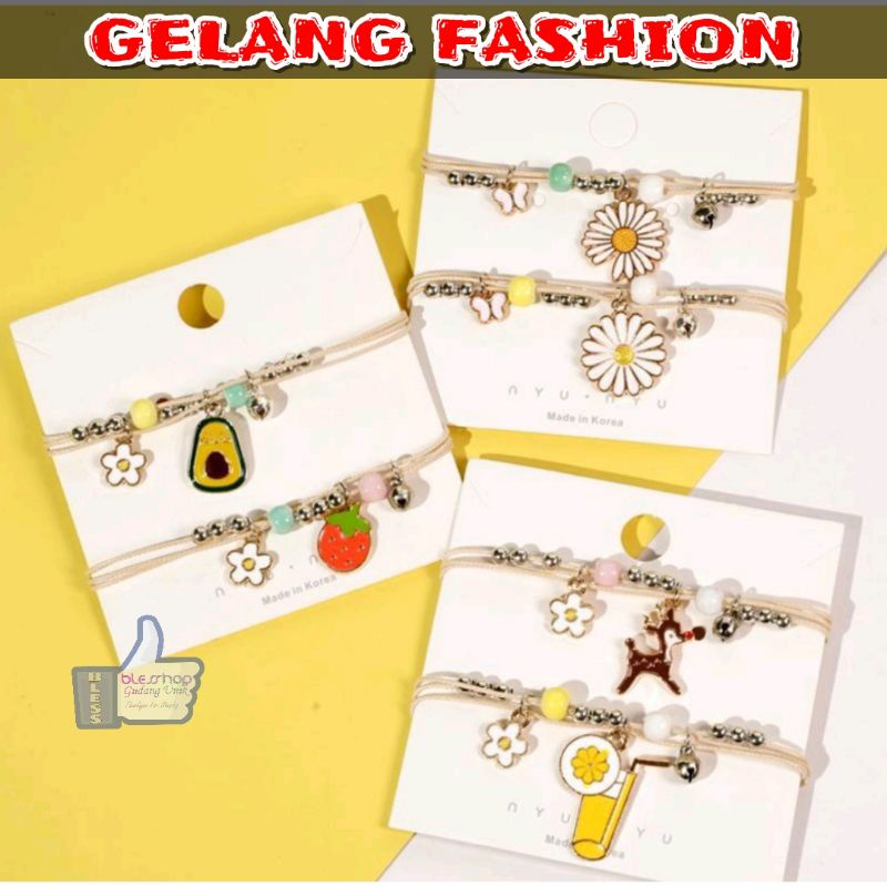 BLESSHOP Gelang Couple Kalung Couple Gelang Pasangan