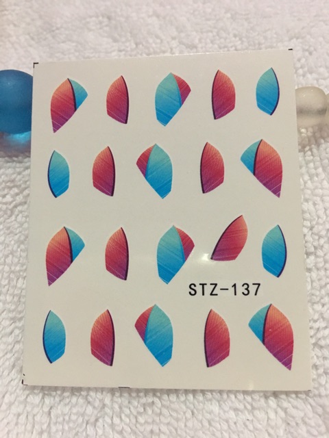 Water decal nail art stickers