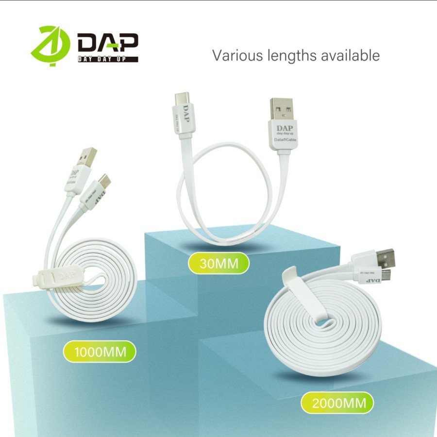 Kabel Data DL30 DAP Lightning/Iphone Pipih 30cm Fast Charging 2.4A