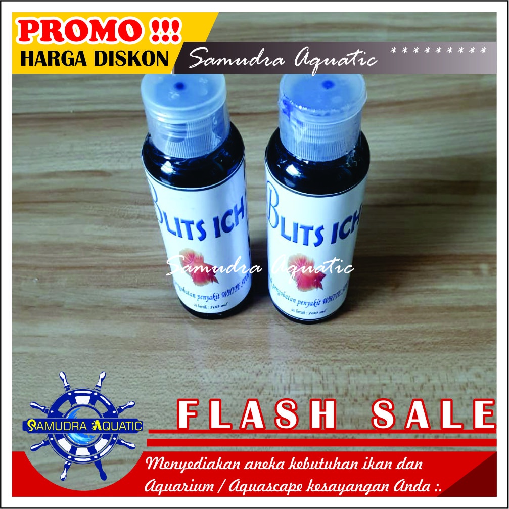 Obat Biru BLITS ICH Ikan, Obat Ikan Hias White Spot (GRATIS KARDUS)