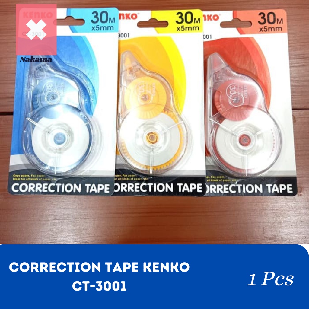 

TIPE EX KENKO STIPO KERTAS CT-3001 CORRECTION TAPE 30 METER