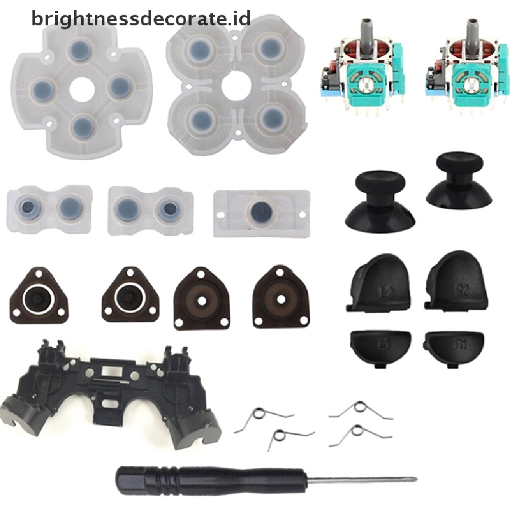 Kit Tombol Trigger L1 R1 L2 R2 3d Analog Joystick Untuk Perbaikan Ps4