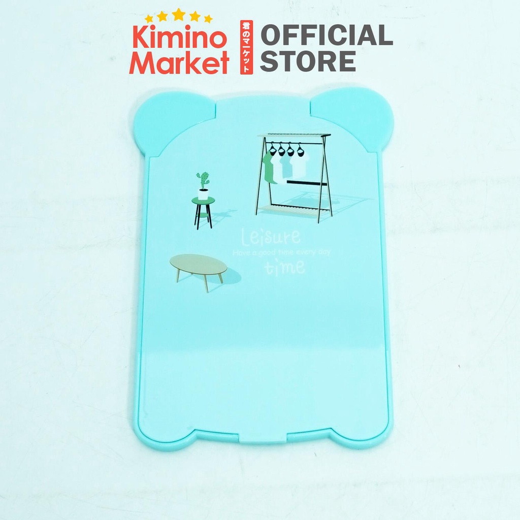 Cermin Lipat Make Up Kaca Rias Travel Size 10x16 cm dengan Sisir