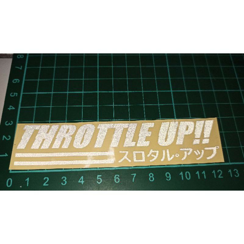 stiker Helm, stiker Throtle up!!