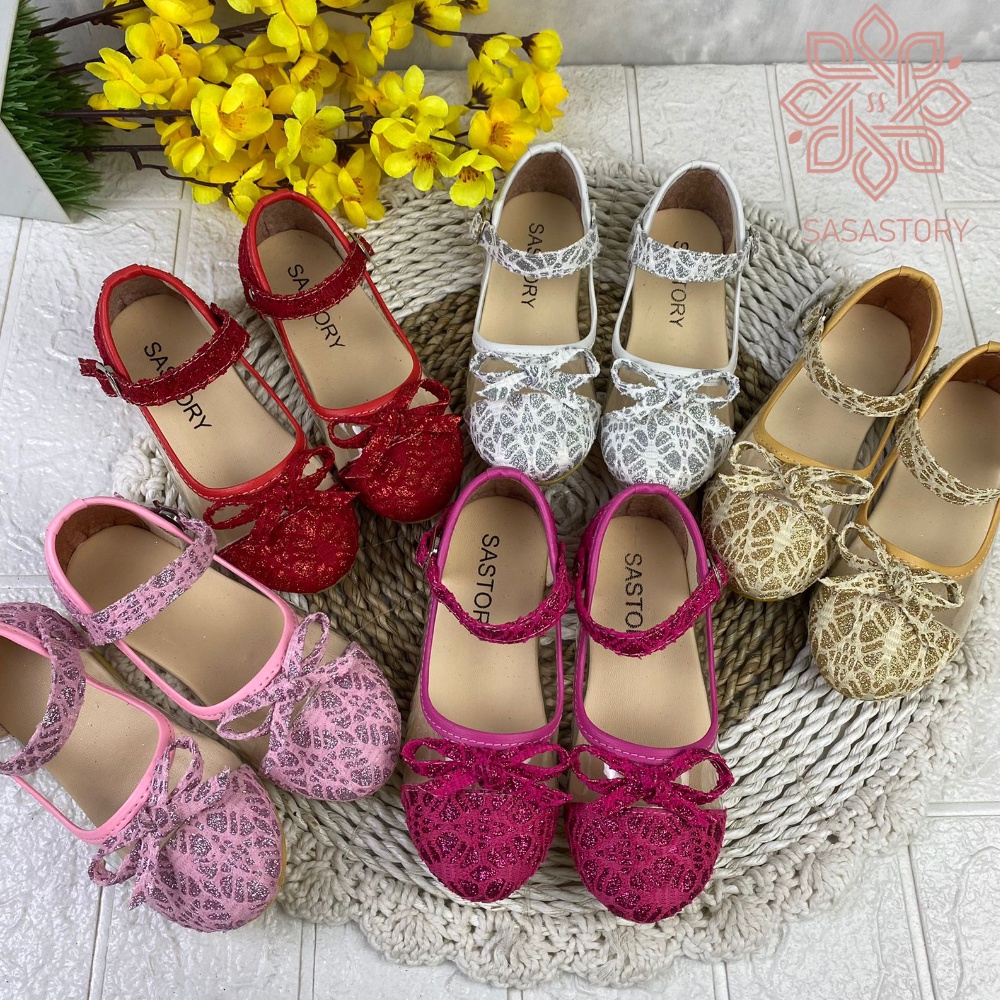 SEPATU FLATSHOES PESTA BROKAT 1 2 3 4 5 6 USIA HA16