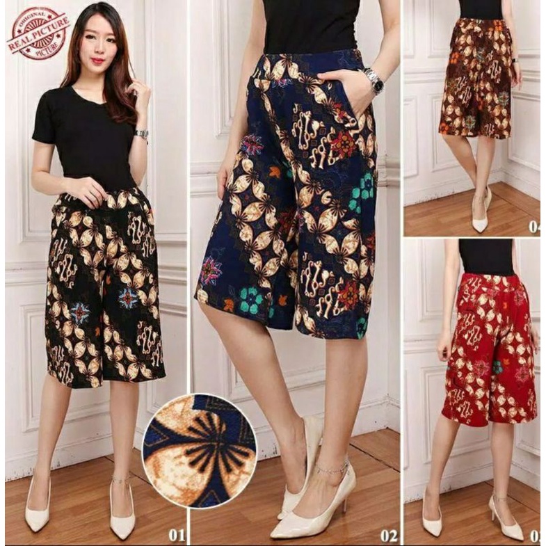 CELANA KULOT 7/8 BATIK WANITA JUMBO/KULOT BATIK
