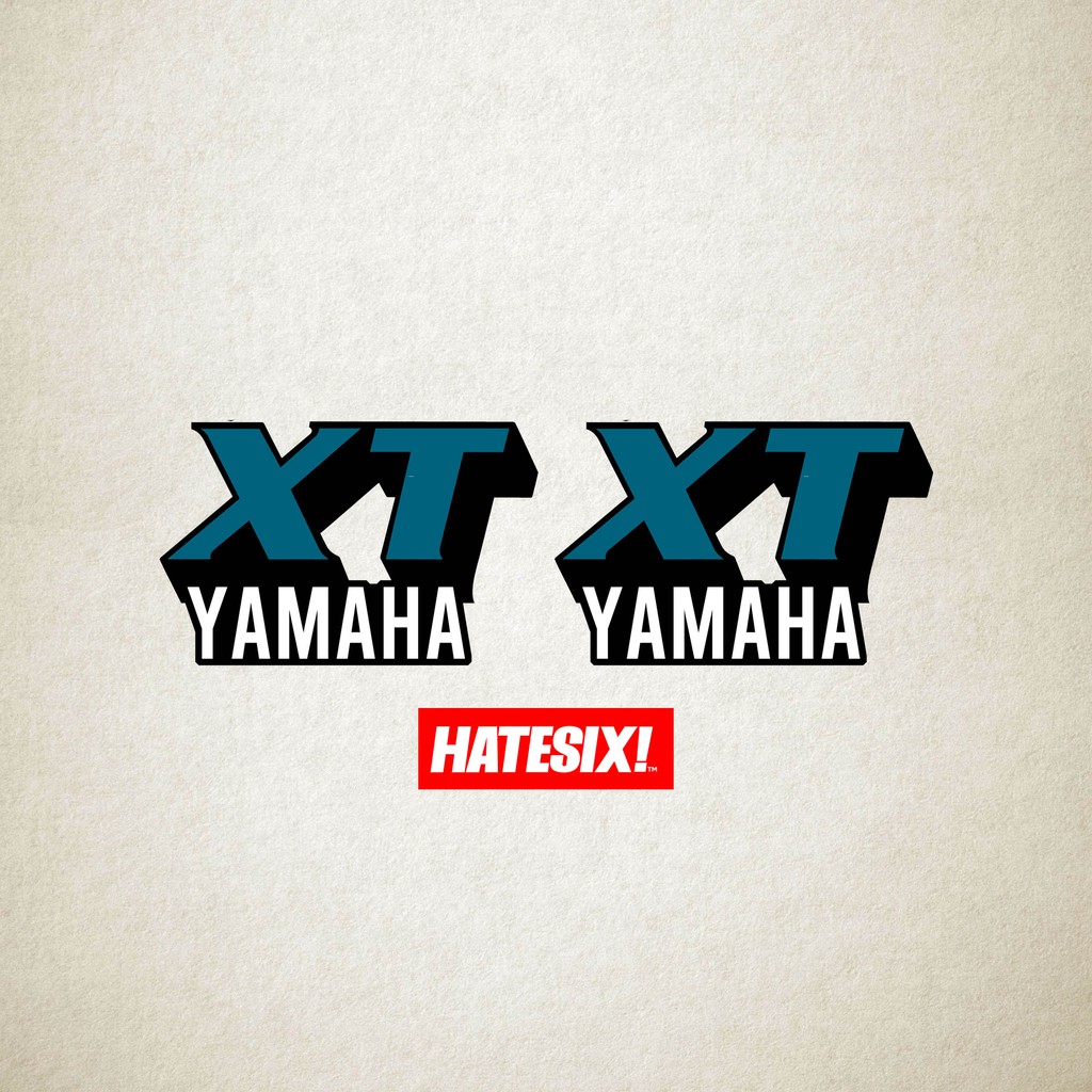 Sticker Decal Yamaha XT 225 Hatesix Cyan