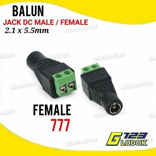Jack DC Female Male RCA BNC Connector CCTV Kamera Konektor Cewek Cowok