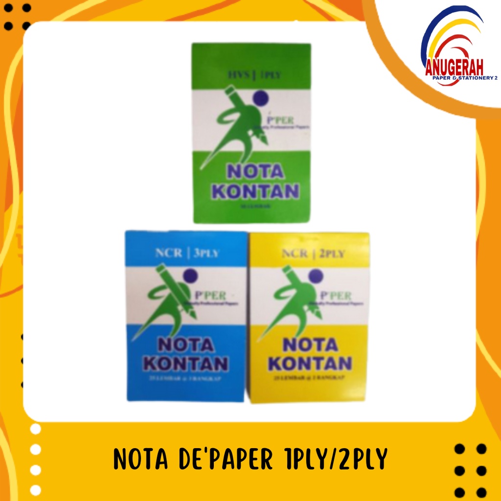 

NOTA DE'PAPER 1PLY/2PLY (PCS)