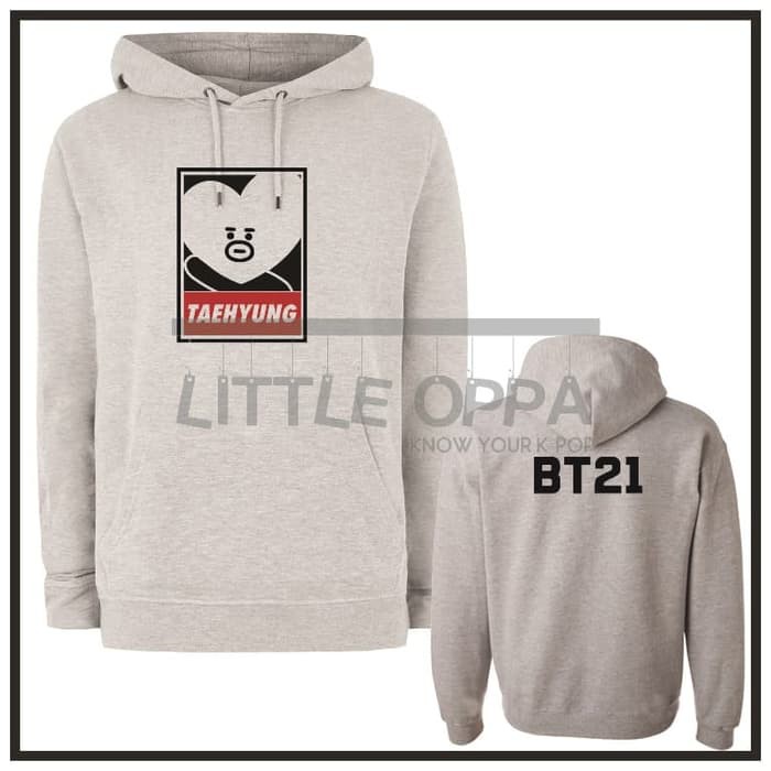 LOP556 JACKET HOODIE KPOP BTS BT21 OBEY STYLE TATA CHIMMIE SHOOKY ARMY