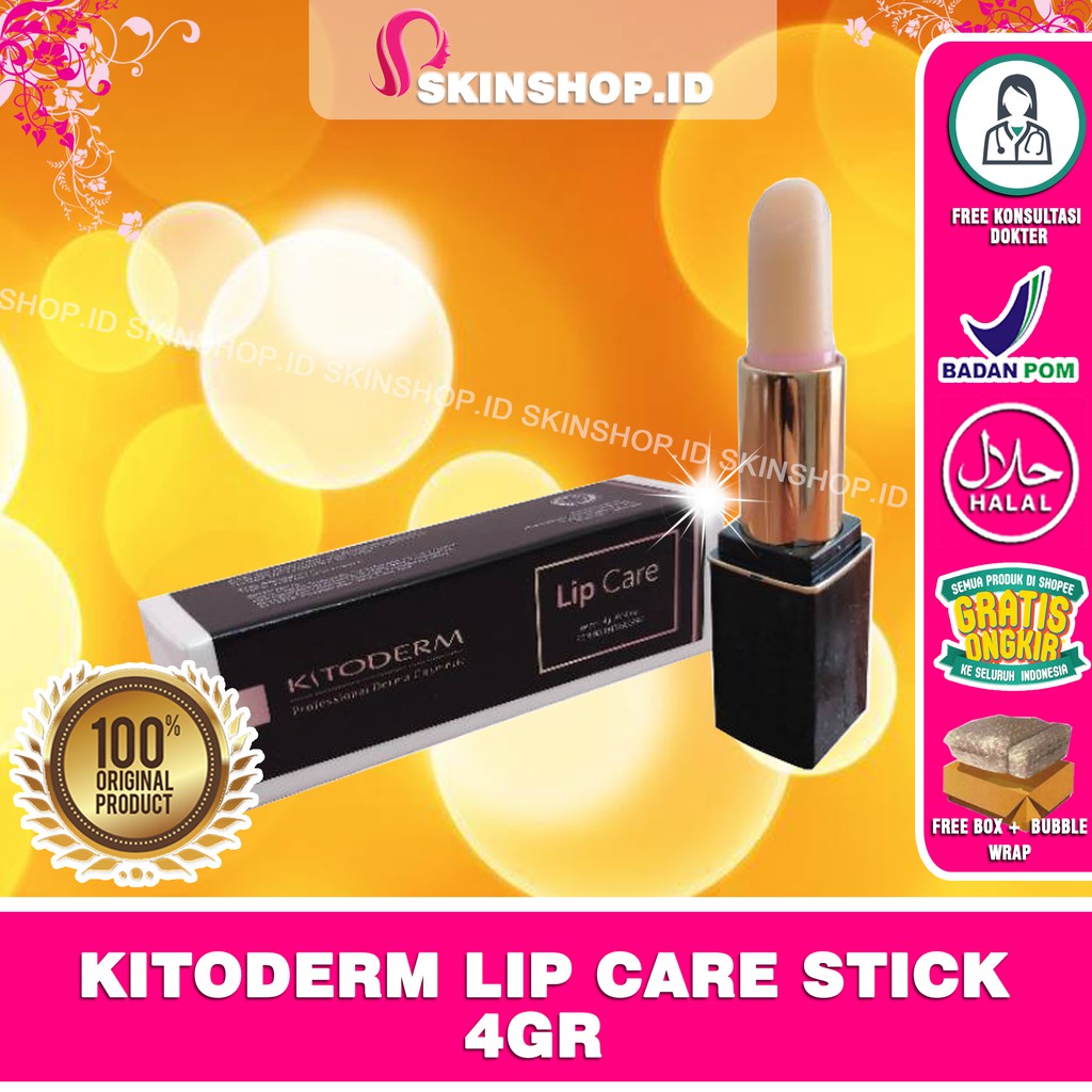 Kitoderm LIP CARE STICK (4GR) Original / Pelembab Bibir Kemasaan STICK BPOM Aman
