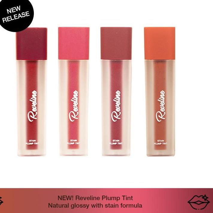 ゼ ❤ BERLISHOPPA ❤ REVELINE Stain Plump Tint / Liptint Friendly / Humble / Shy / Rebel ㊠