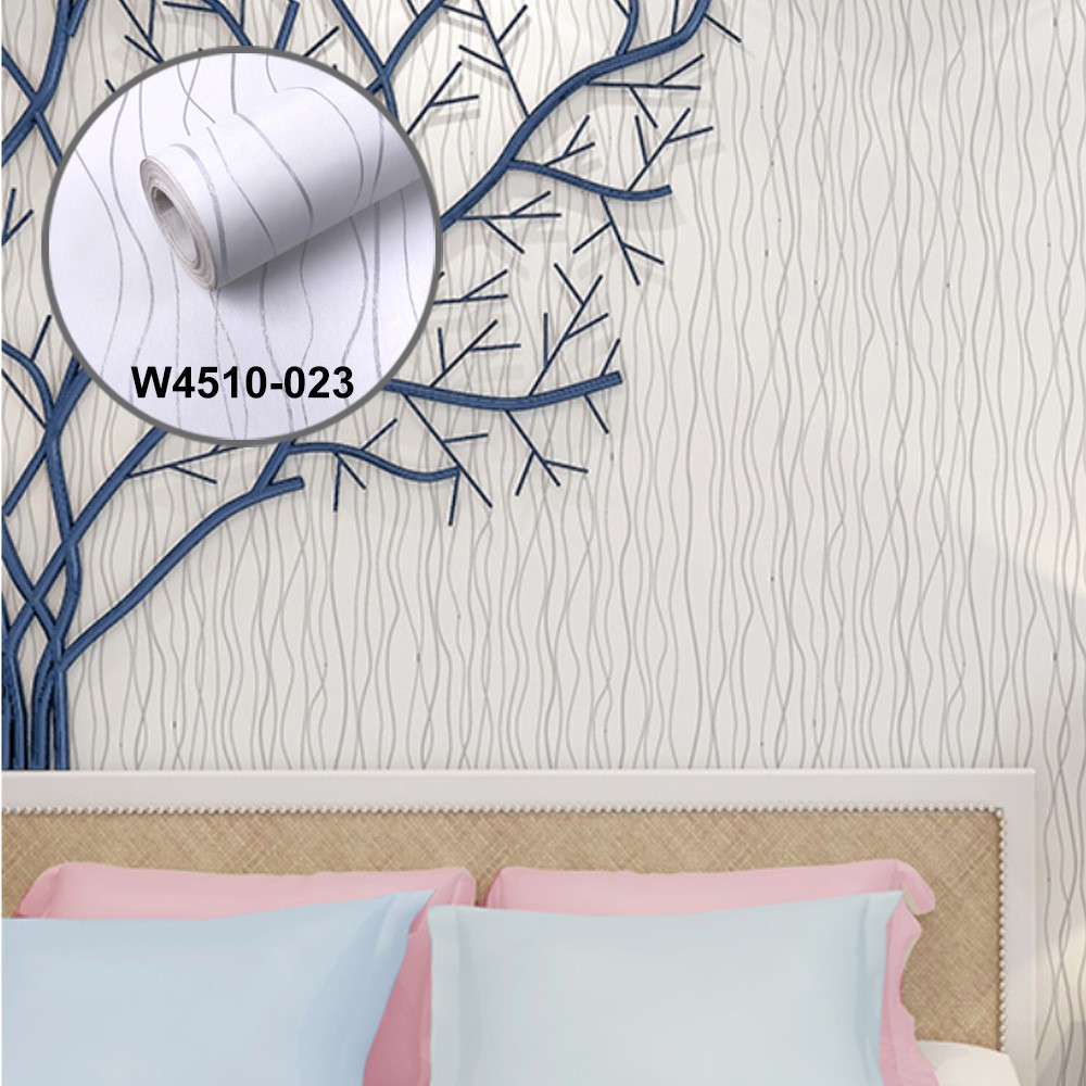 WALLPAPER DINDING MURAH GELOMBANG 45 x 5M motif KOTAK PREMIUM WALLPAPER 3D/ STIKER DINDING