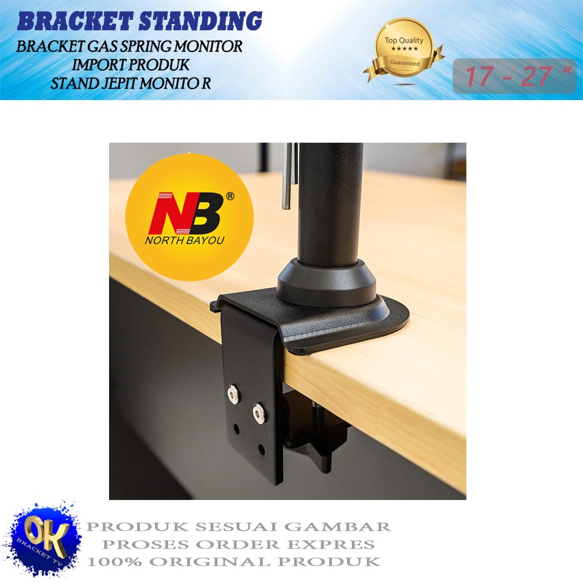 Bracket Monitor/ Breket Jepit Meja / Braket TV NB H80 17-27 inc