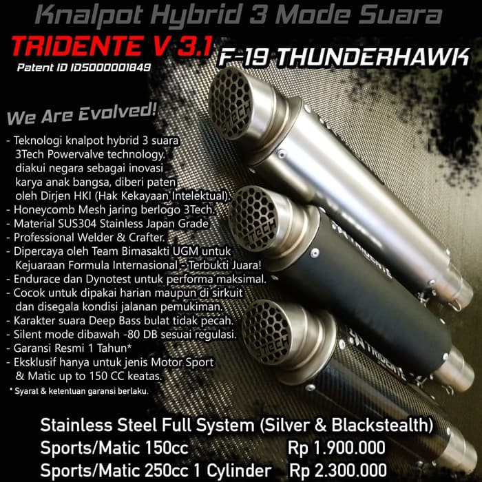 Tridente F19 Thunderhawk 150cc Fullsystem