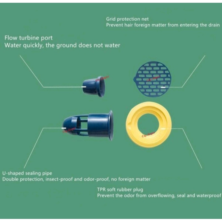 Penutup Lubang Saluran Air Kamar Mandi - Saringan Wastafel - Penutup Saluran Air Lantai Wastafel Anti Bau Atau Mampet