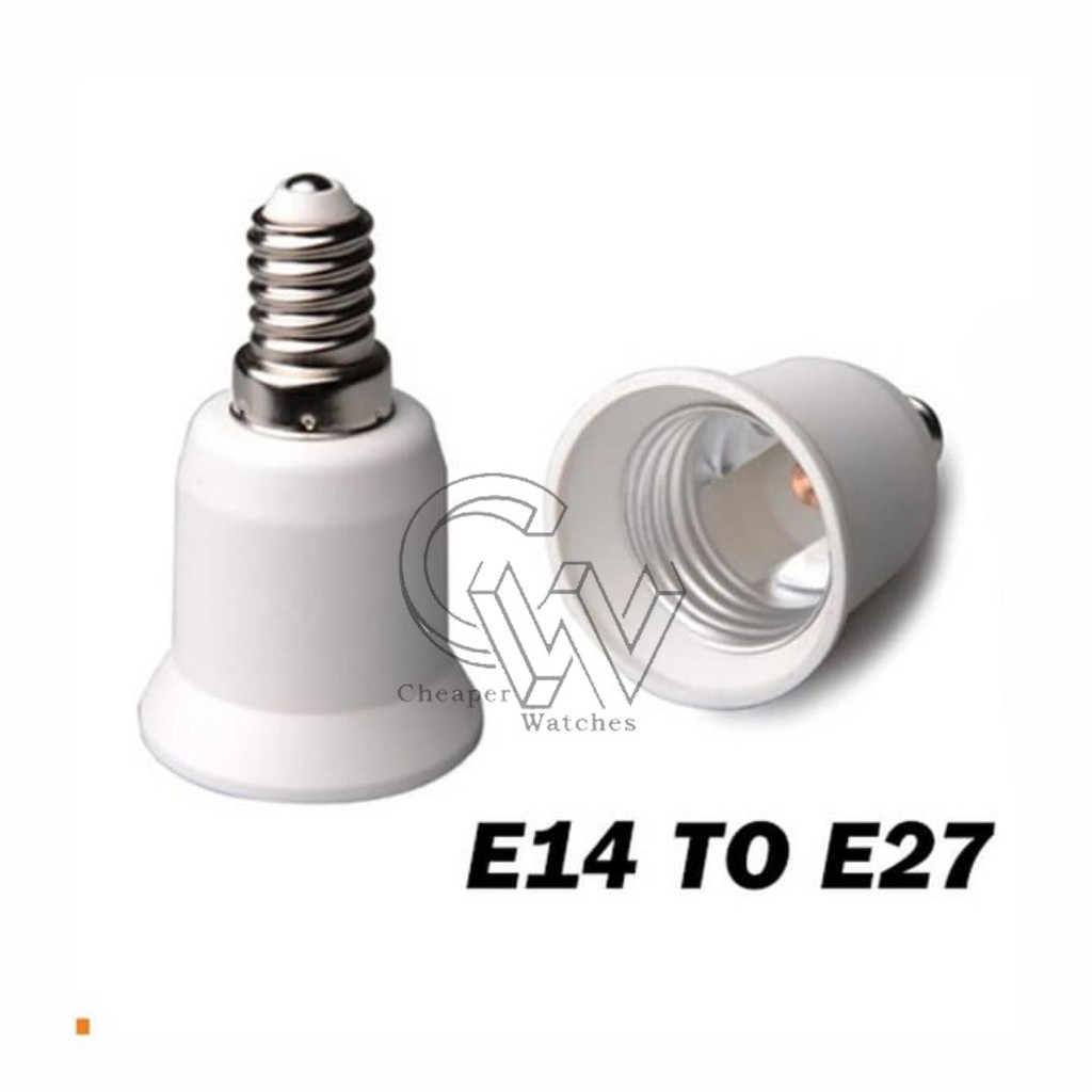 Cheaper-20pcs-Fitting Lampu E14 ke E27 Converter Adapter Penyambung Berkualitas Termurah