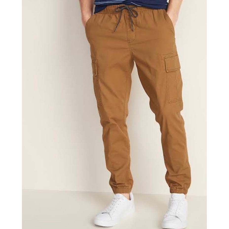 old navy mens khaki joggers