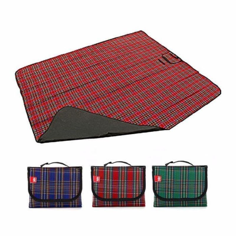 Tikar Piknik Tiker Lipat Jepang Matras Tamasya Besar 150 x 150 CM Foldable Camping Karpet Tamasya Travel Microsatin