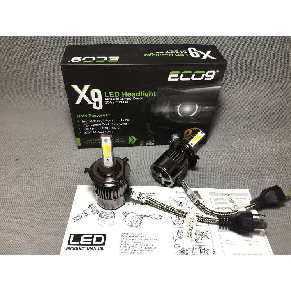 lampu led h4 30watt  bisa 3warna eco9 luminos
