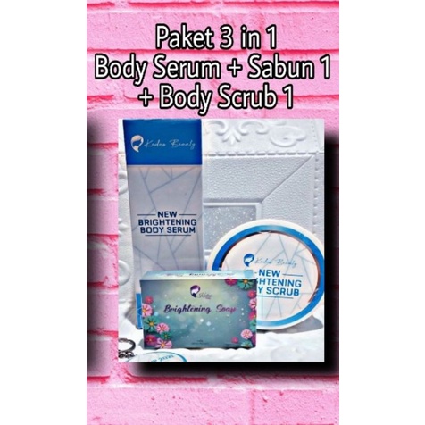 Paket 3in 1 Body Serum + Sabun + Body Scrub KEDAS BEAUTY ORI 100%