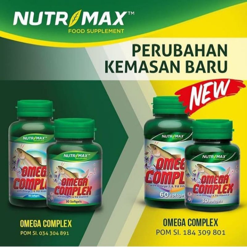 Vitamin untuk menurunkan kolesterol Nutrimax omega Complex 30 dan 60 soft kapsul