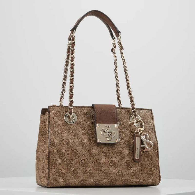 10.10 SALE | GUESSS LOGO CITY SOCIETY SATCHEL - Handbag