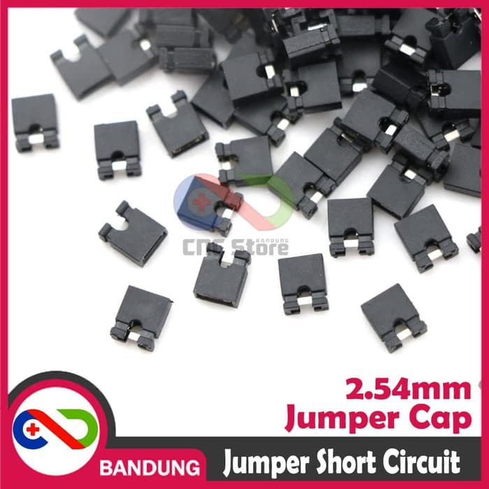 20PCS JUMPER CAP SOCKET SOKET 2.54MM 2.54 BLACK HITAM